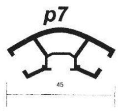 پروفیل آلومینیوم پارتیشن P7