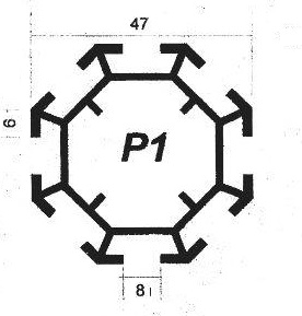 پروفیل آلومینیوم پارتیشن p1