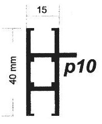 پروفیل آلومینیوم پارتیشن p10