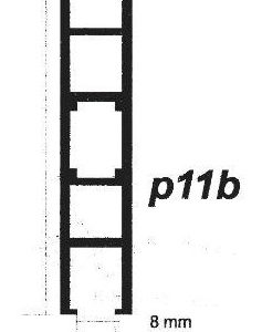 پروفیل آلومینیوم پارتیشن p11b