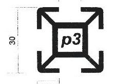 پروفیل آلومینیوم پارتیشن p3