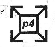 پروفیل آلومینیوم پارتیشن p4